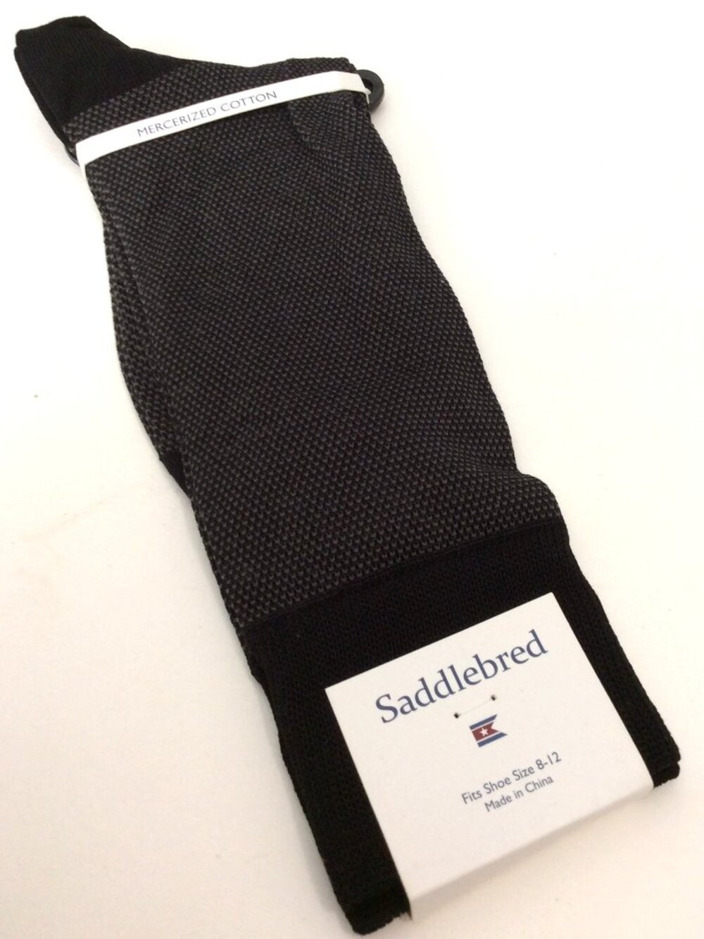 Men's Saddlebred Dress Socks - Black Size 8-12